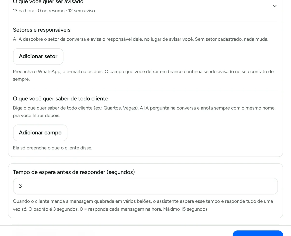 Campos da ficha que a IA preenche