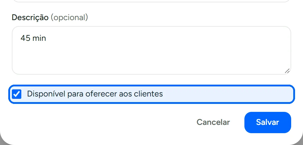 Opção de disponibilidade do produto para a IA oferecer