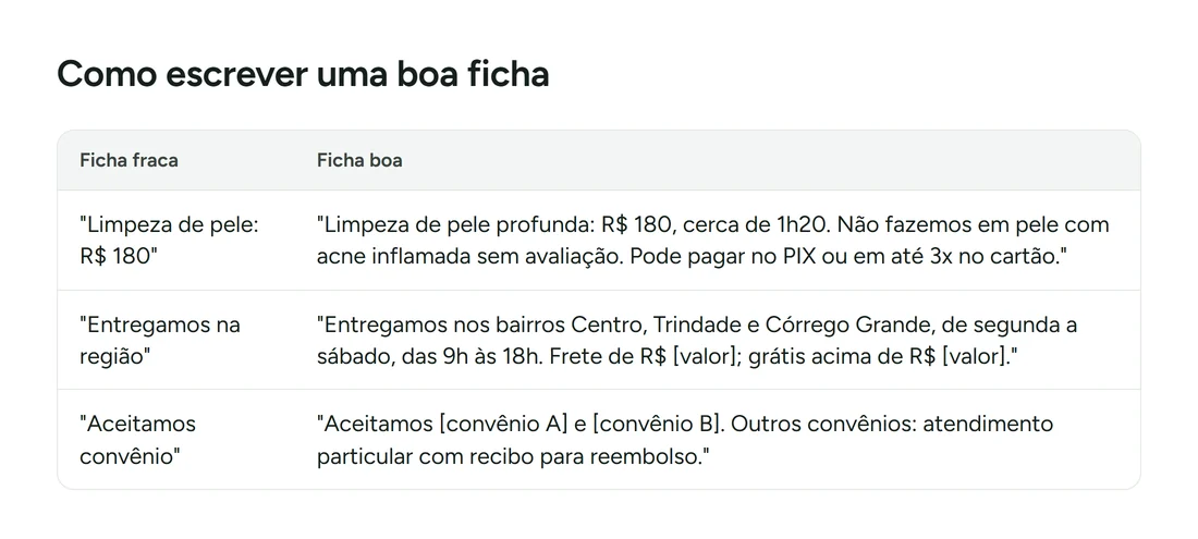 Como escrever uma boa ficha